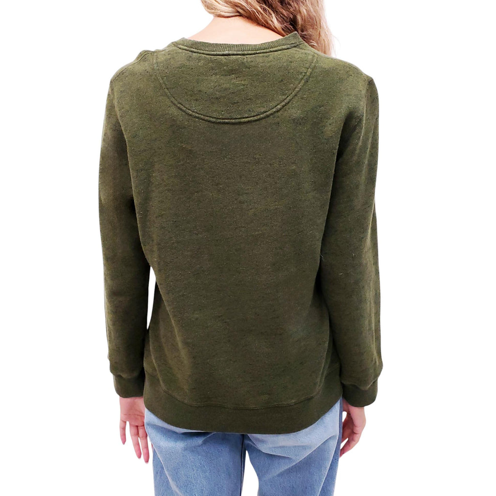 KENZO GREEN LOGO SWEATSHIRT - SIZE M