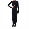 KHAITE BLACK VIENNA CUT OUT DRESS - SIZE XS