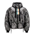 KHRISJOY BLACK LACE PUFFER JACKET - SIZE 00 (OVERSIZED)