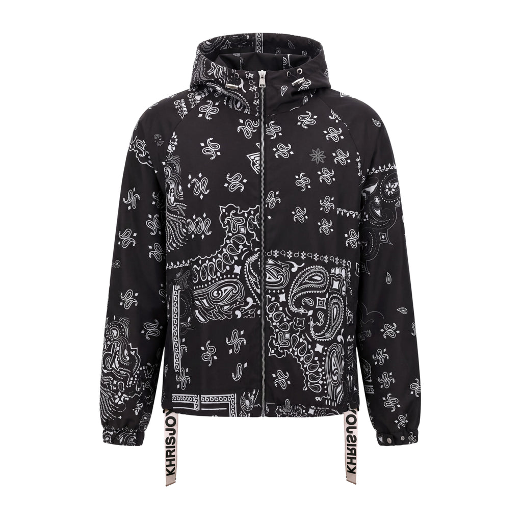 KHRISJOY PAISLEY-EMBROIDERY HOODED JACKET - SIZE 01
