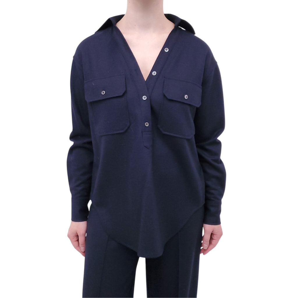 KULSON NAVY WOOL PANT SET - SIZE XS/S