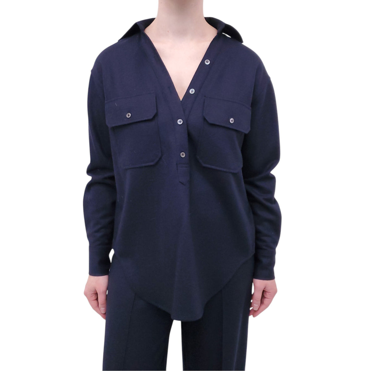 KULSON NAVY WOOL PANT SET - SIZE XS/S