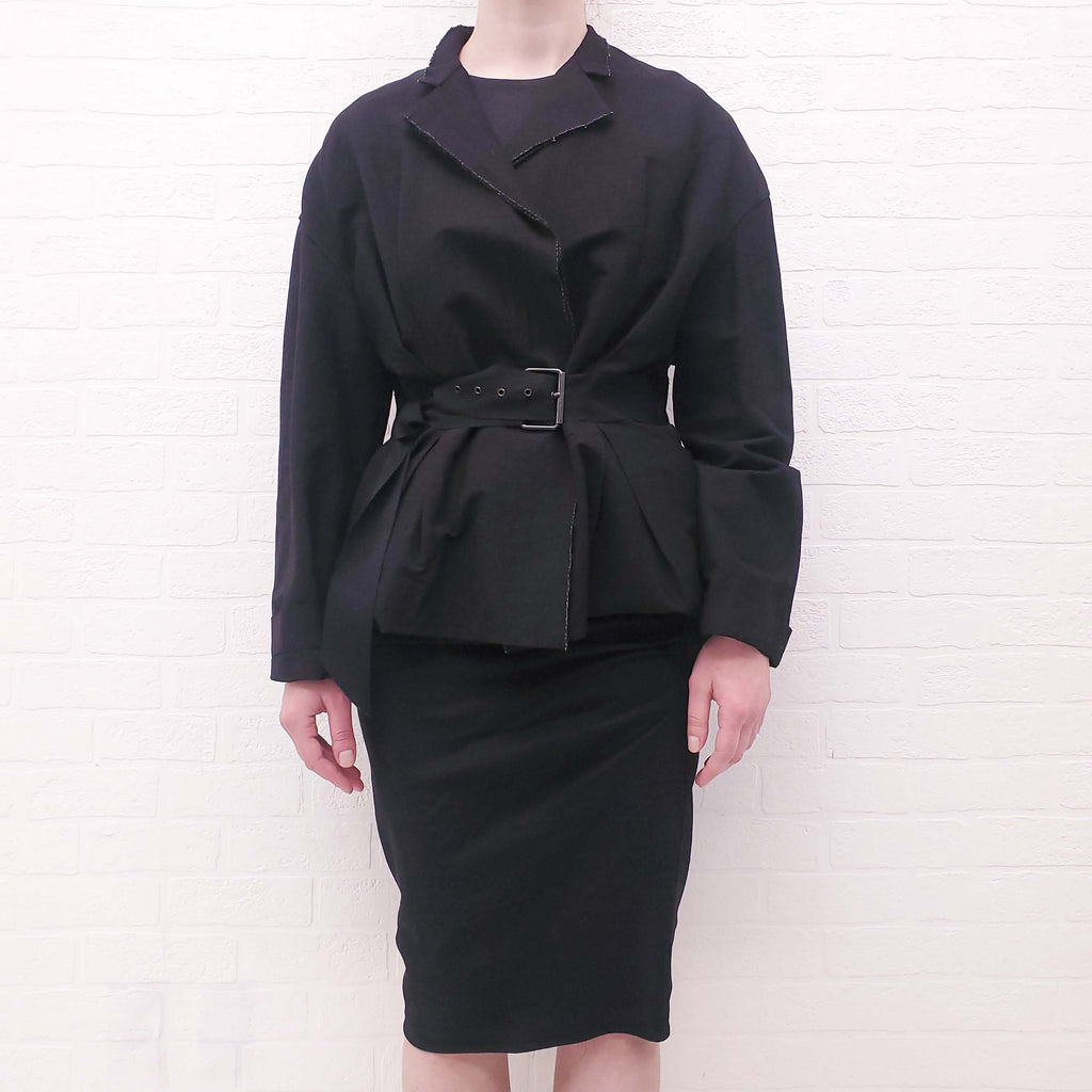 LANVIN RIBBON RUCHED 2-PIECE SUIT - SIZE 40