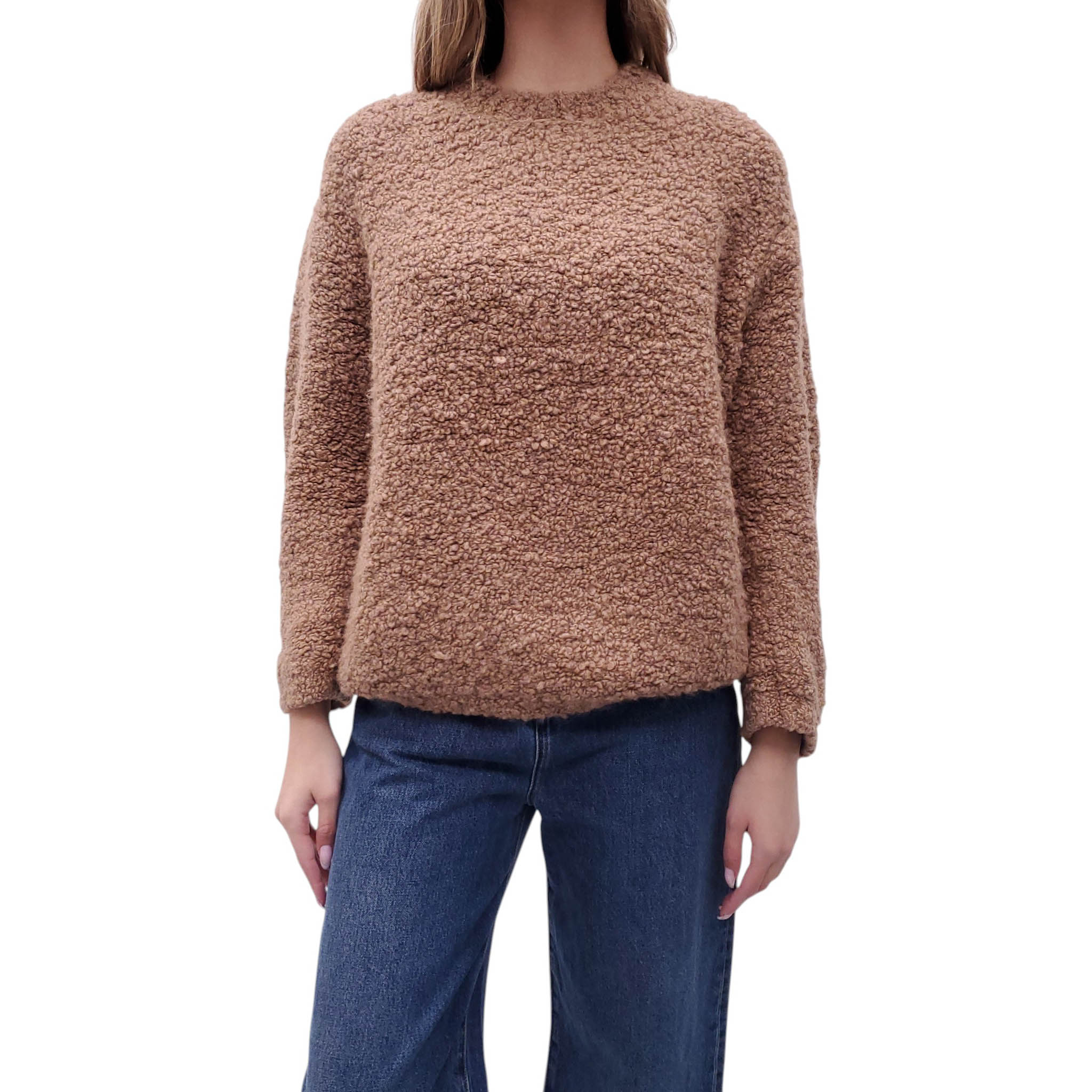 LAUREN MANOOGIAN CAMEL ALPACA AND WOOL SWEATER - SIZE 1/S