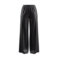 LESET BLACK SATIN ELASTIC WAIST TROUSERS - SIZE S