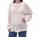 LESET CREAM KNIT SWEATER - SIZE M/L