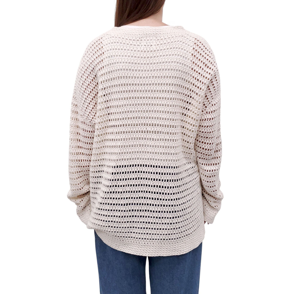 LESET CREAM KNIT SWEATER - SIZE M/L