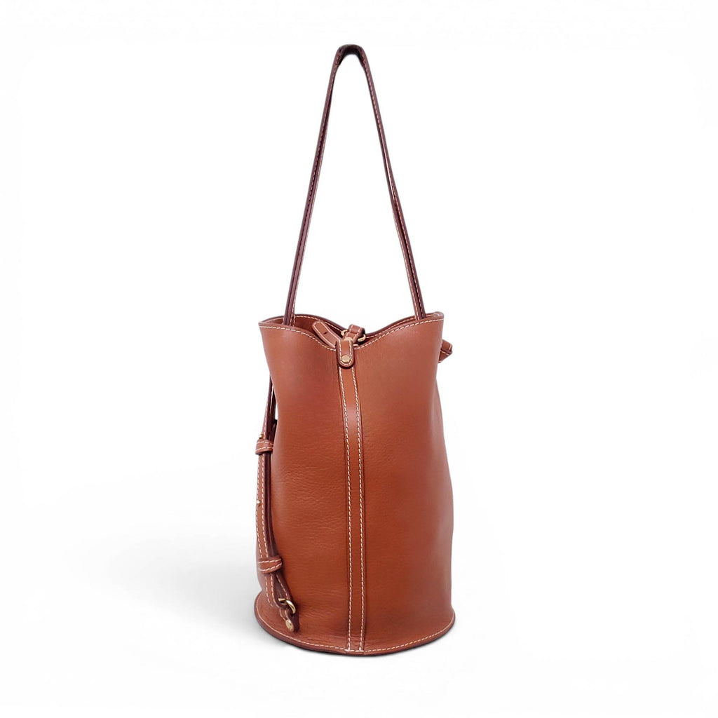 LINDQUIST BROWN LEATHER CYL BACKPACK