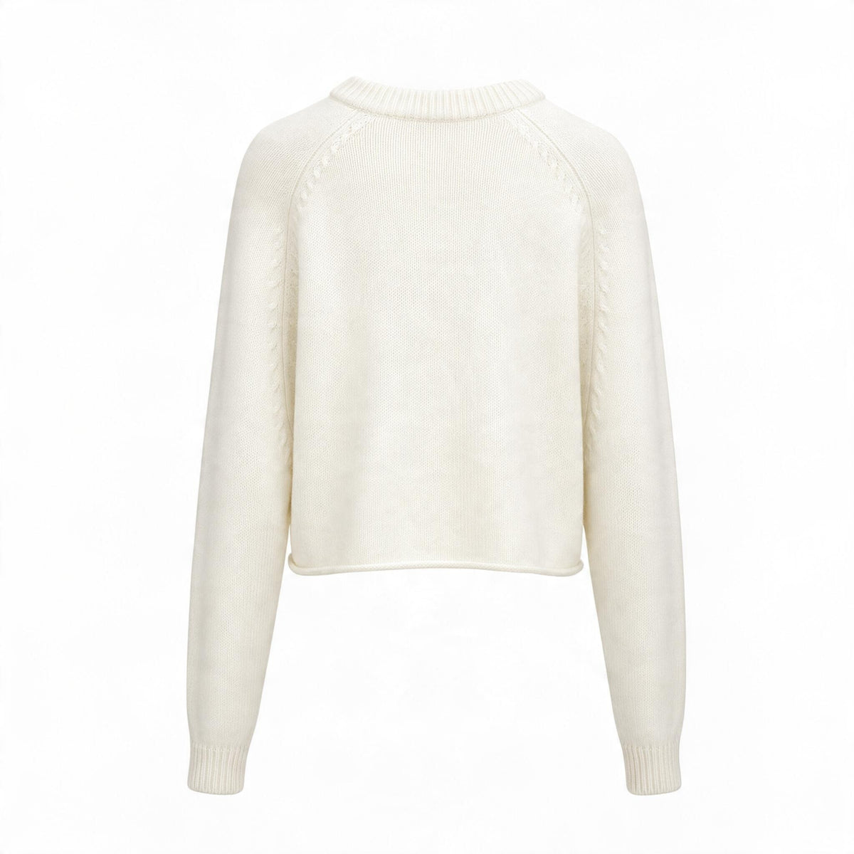 LISA YANG CREAM OVERSIZED CROPPED CASHMERE SWEATER - SIZE 1/S