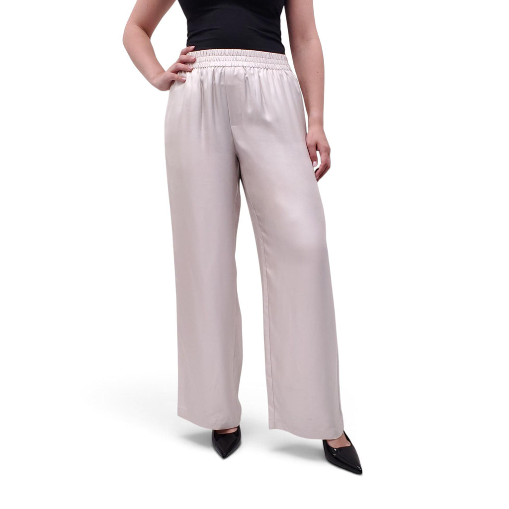 LISA YANG EGG SHELL SILK TROUSERS - SIZE S (1)