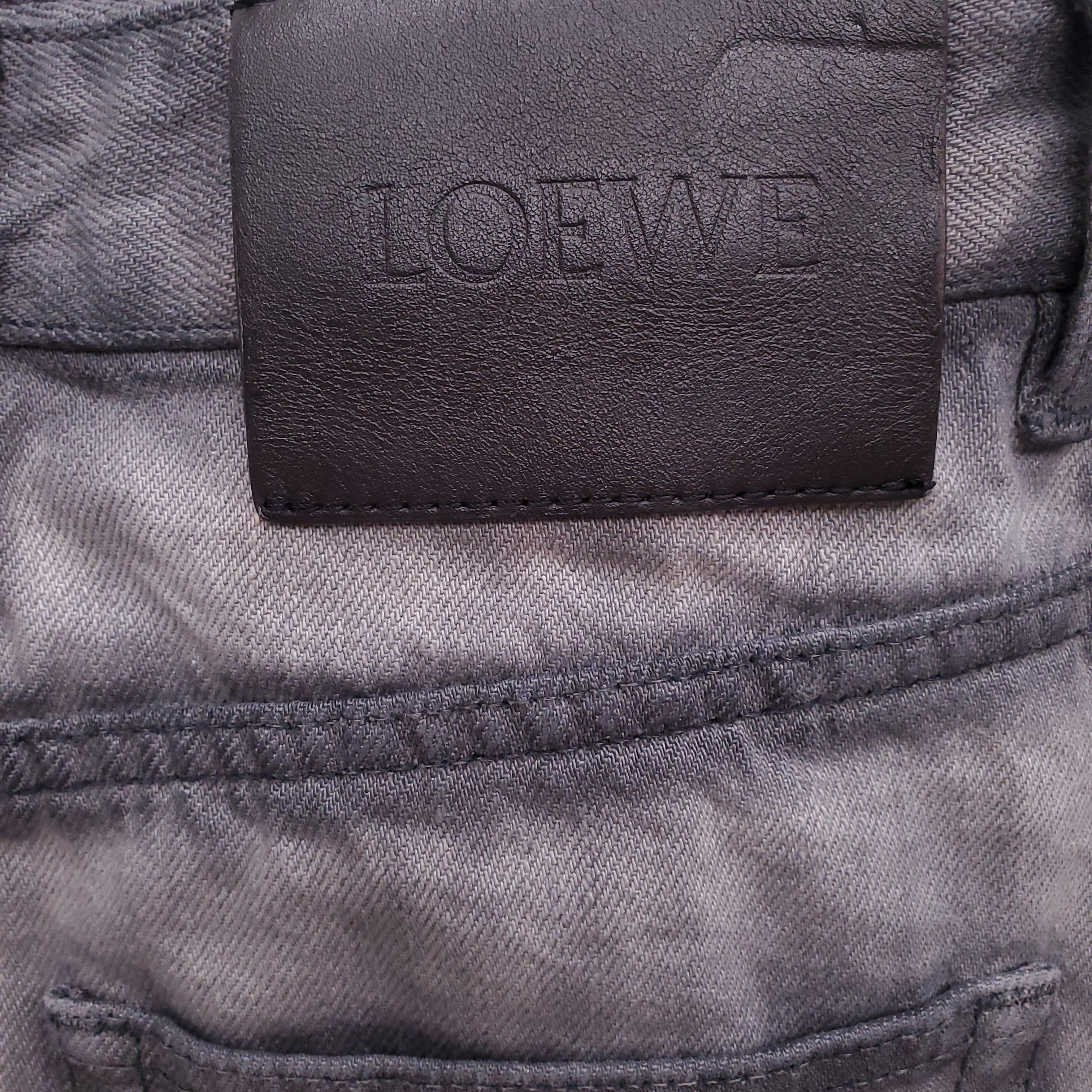 LOEWE GREY FADED WIDE LEG JEANS - SIZE 32/00