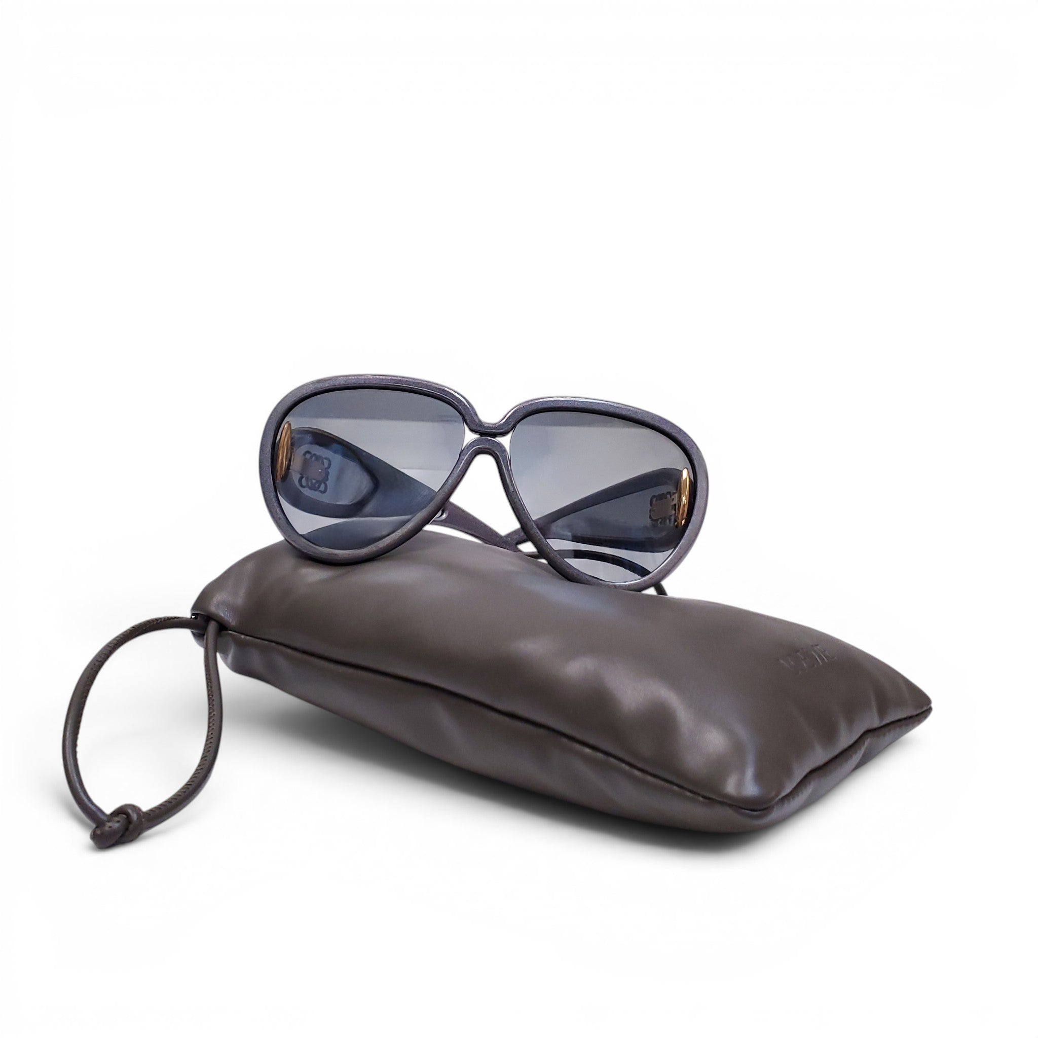 LOEWE GREY PILOT MASK SUNGLASSES