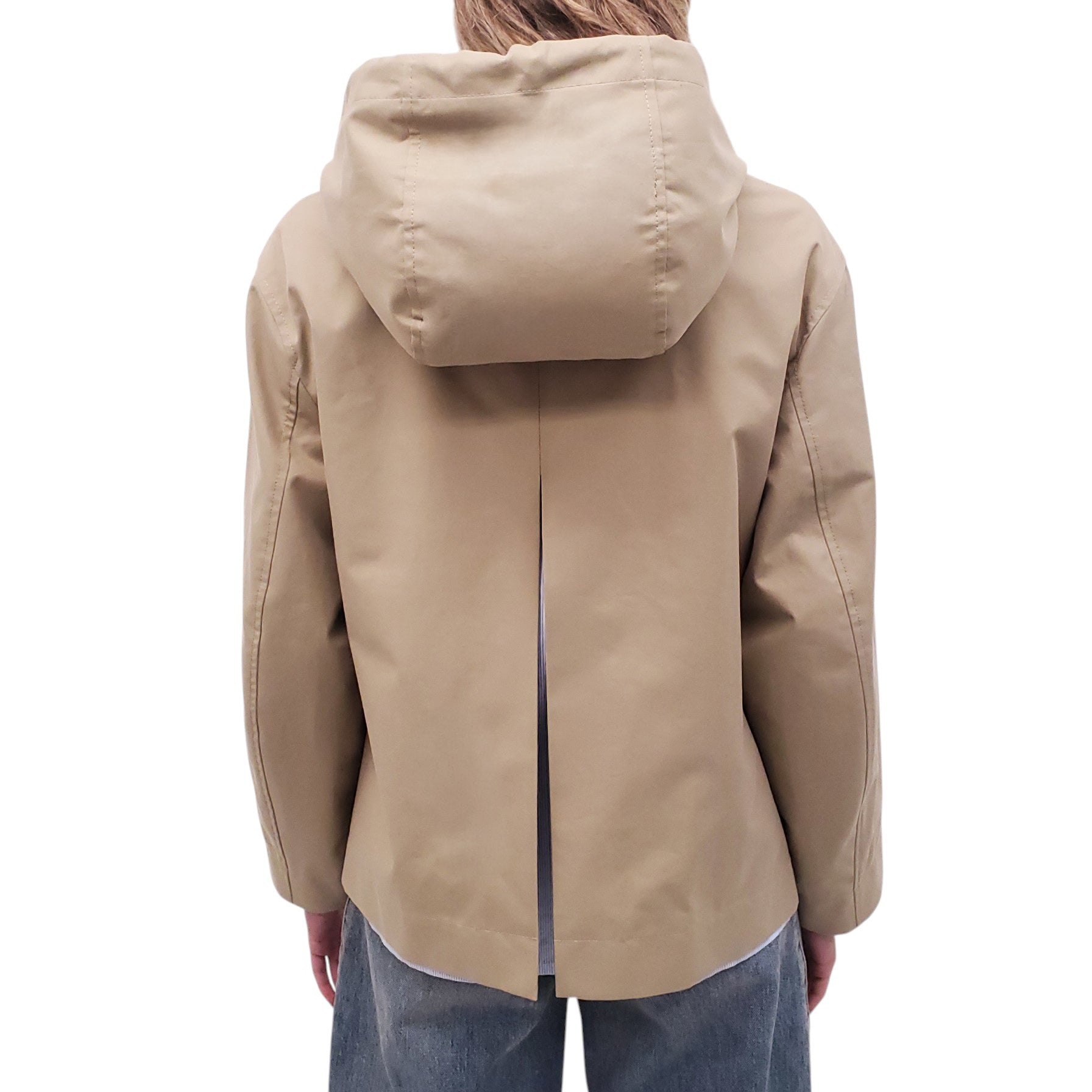 LOEWE KHAKI BOMBER JACKET WITH REMOVABLE HOOD - SIZE 34