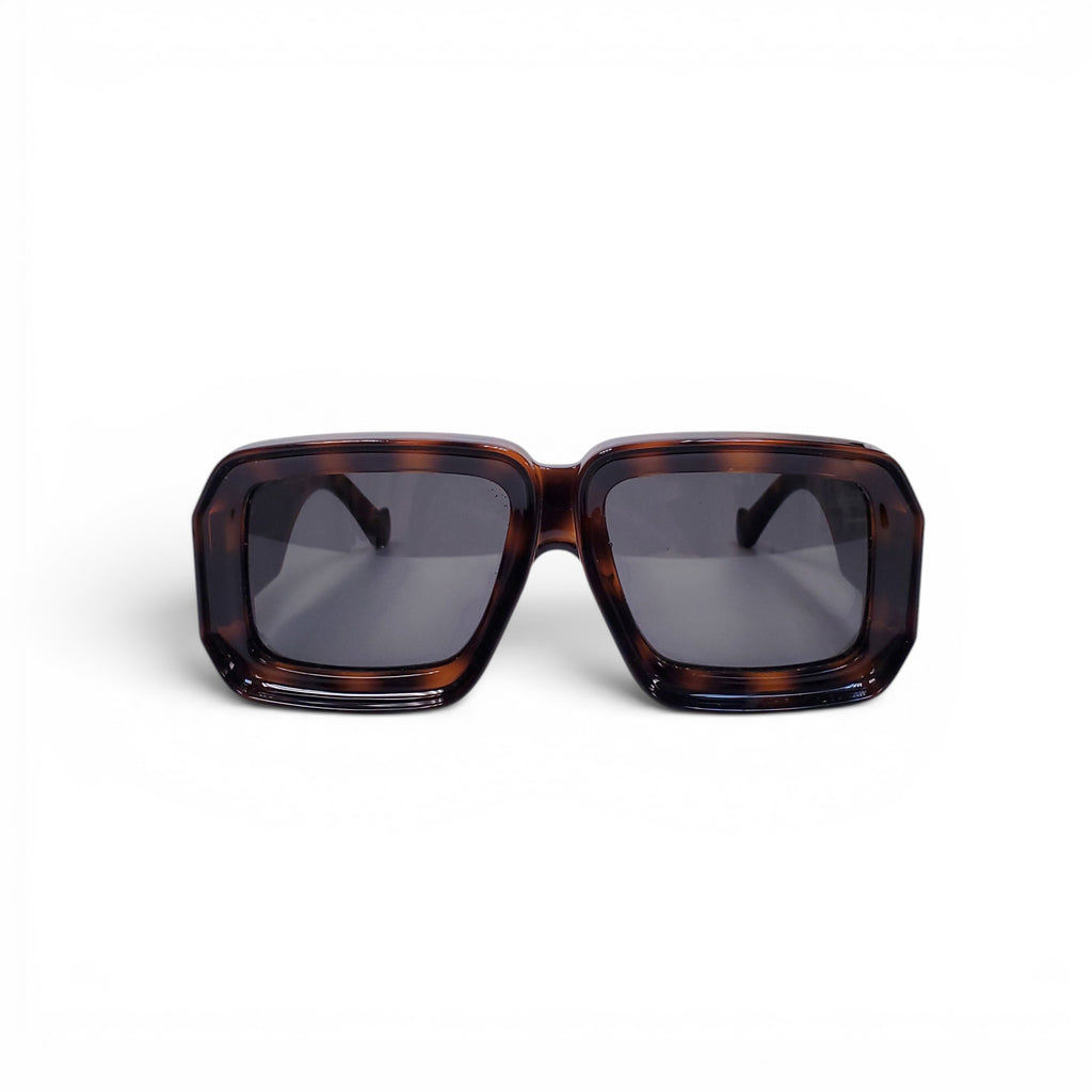 LOEWE TORTOISE SHELL SQUARE SUNGLASSES