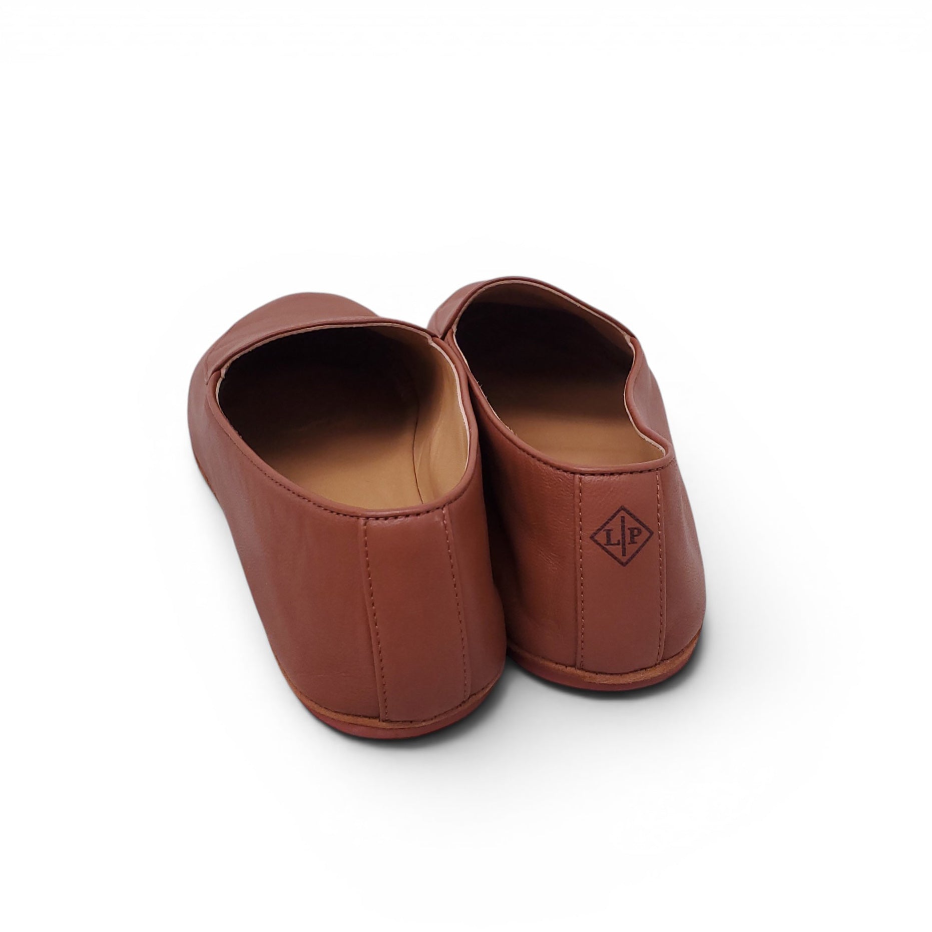 LORO PIANA BROWN LEATHER LOAFERS - SIZE 36