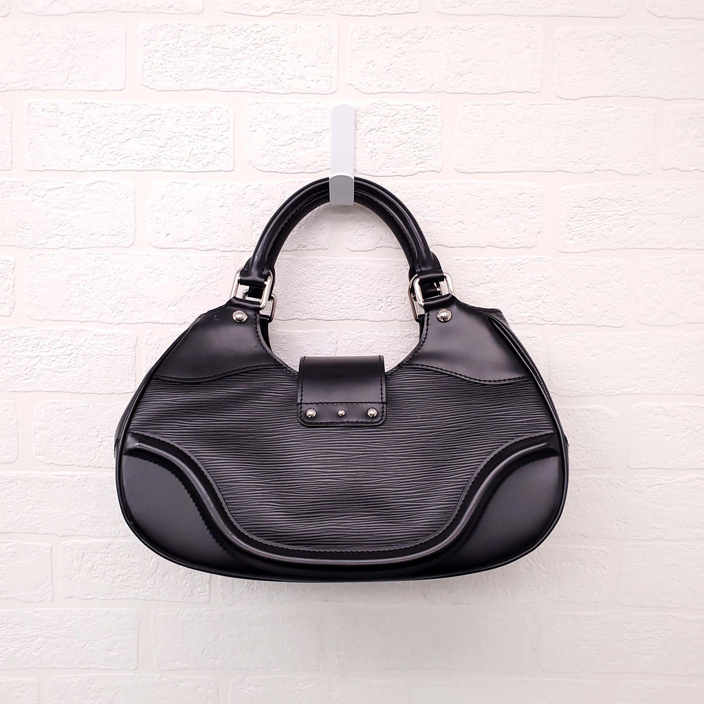 LOUIS VUITTON BLACK EPI LEATHER MONTAIGNE BAG