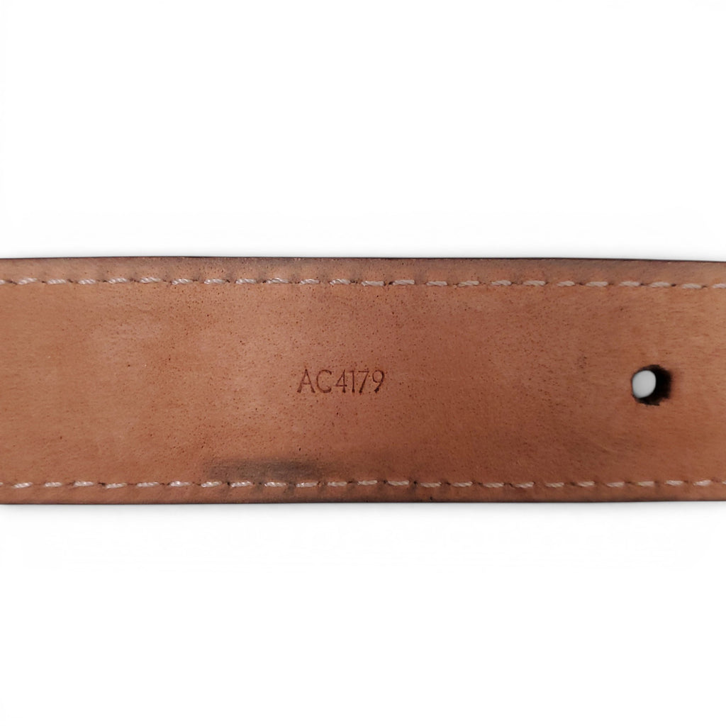 LOUIS VUITTON BROWN DAMIER BELT - SIZE 80