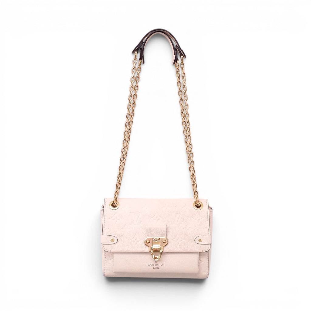 LOUIS VUITTON CREAM MONOGRAM EMPREINTE LEATHER VAVIN BB BAG