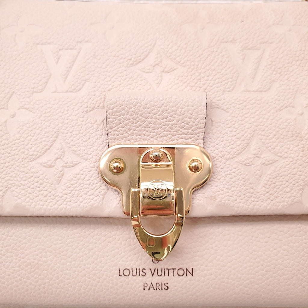 LOUIS VUITTON CREAM MONOGRAM EMPREINTE LEATHER VAVIN BB BAG