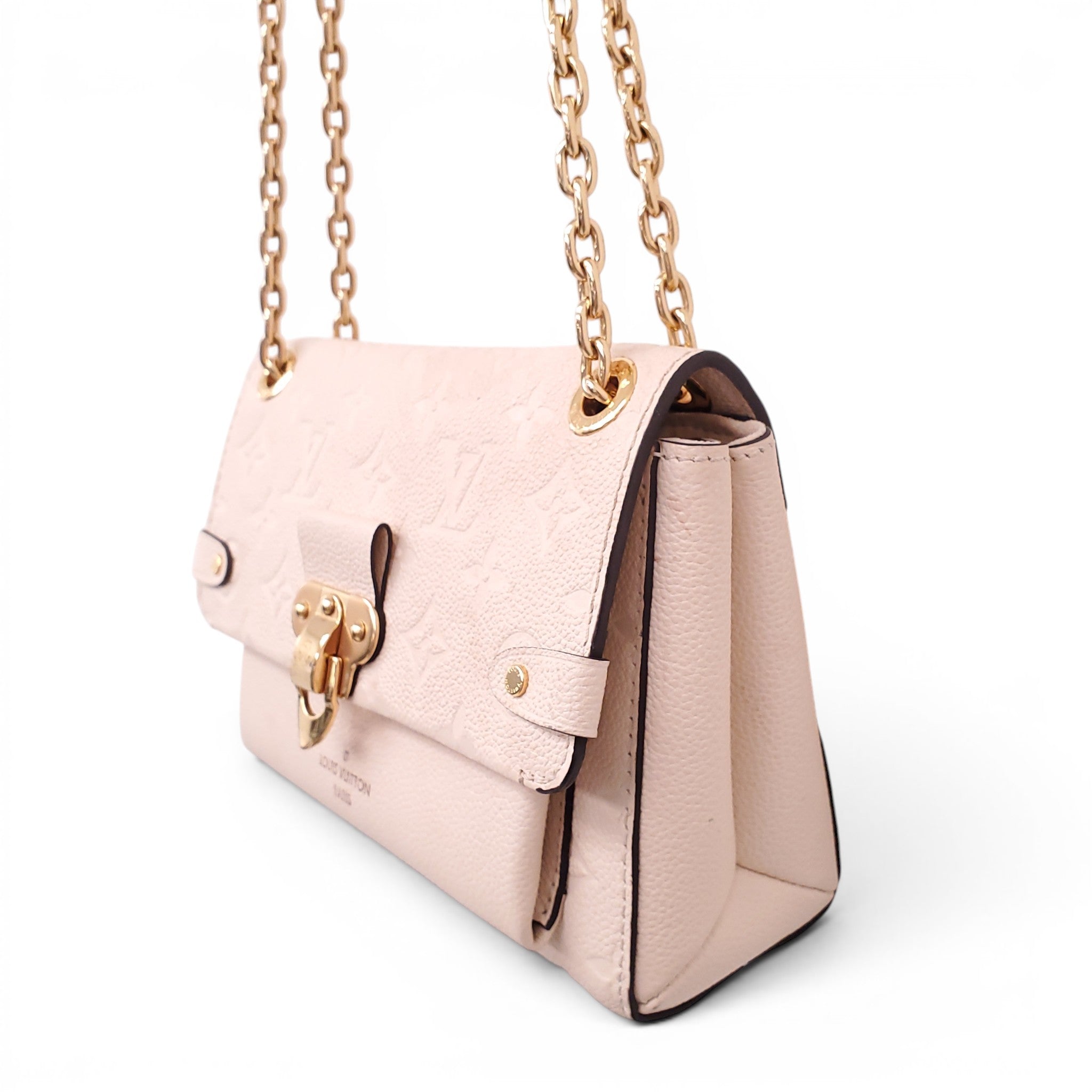 LOUIS VUITTON CREAM MONOGRAM EMPREINTE LEATHER VAVIN BB BAG