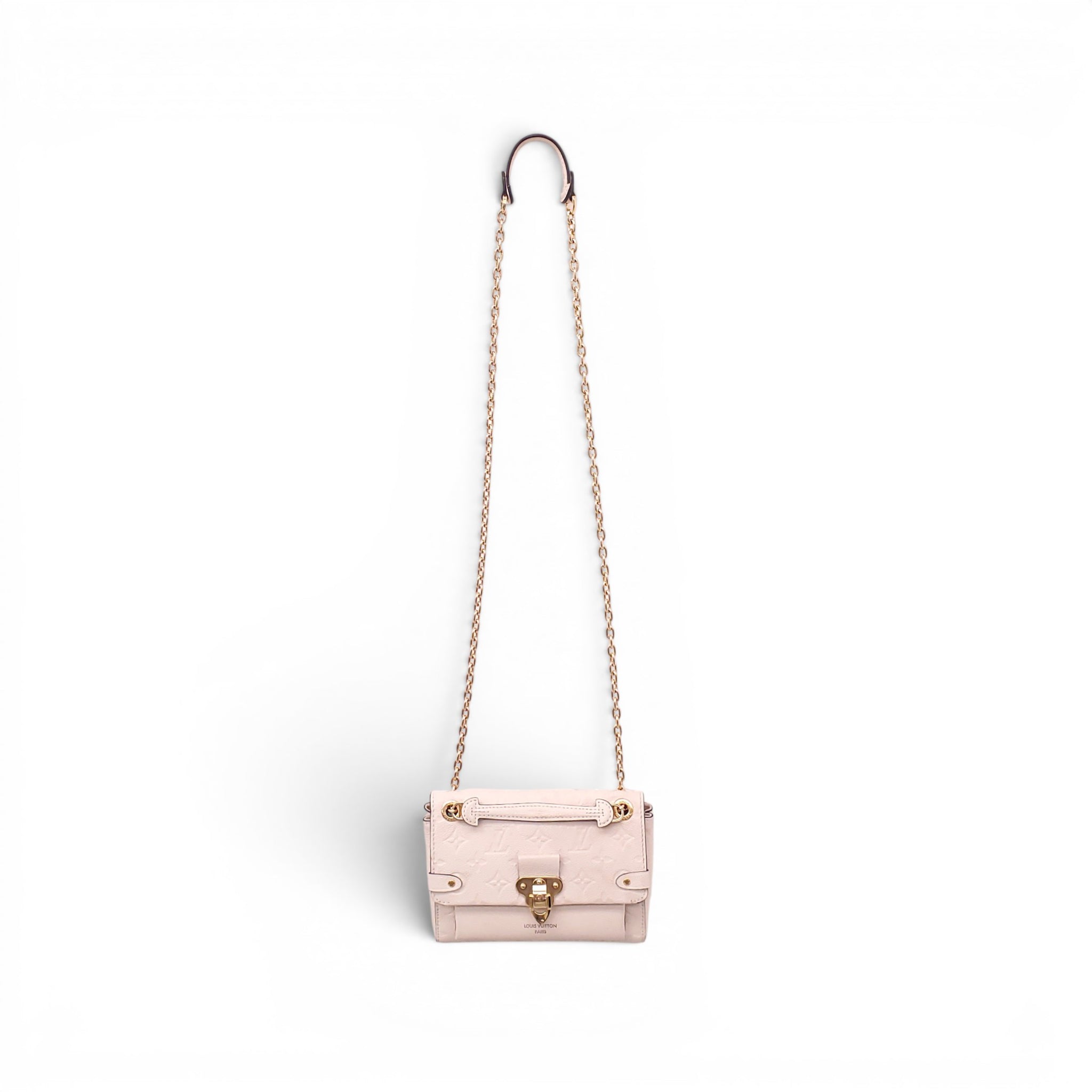LOUIS VUITTON CREAM MONOGRAM EMPREINTE LEATHER VAVIN BB BAG