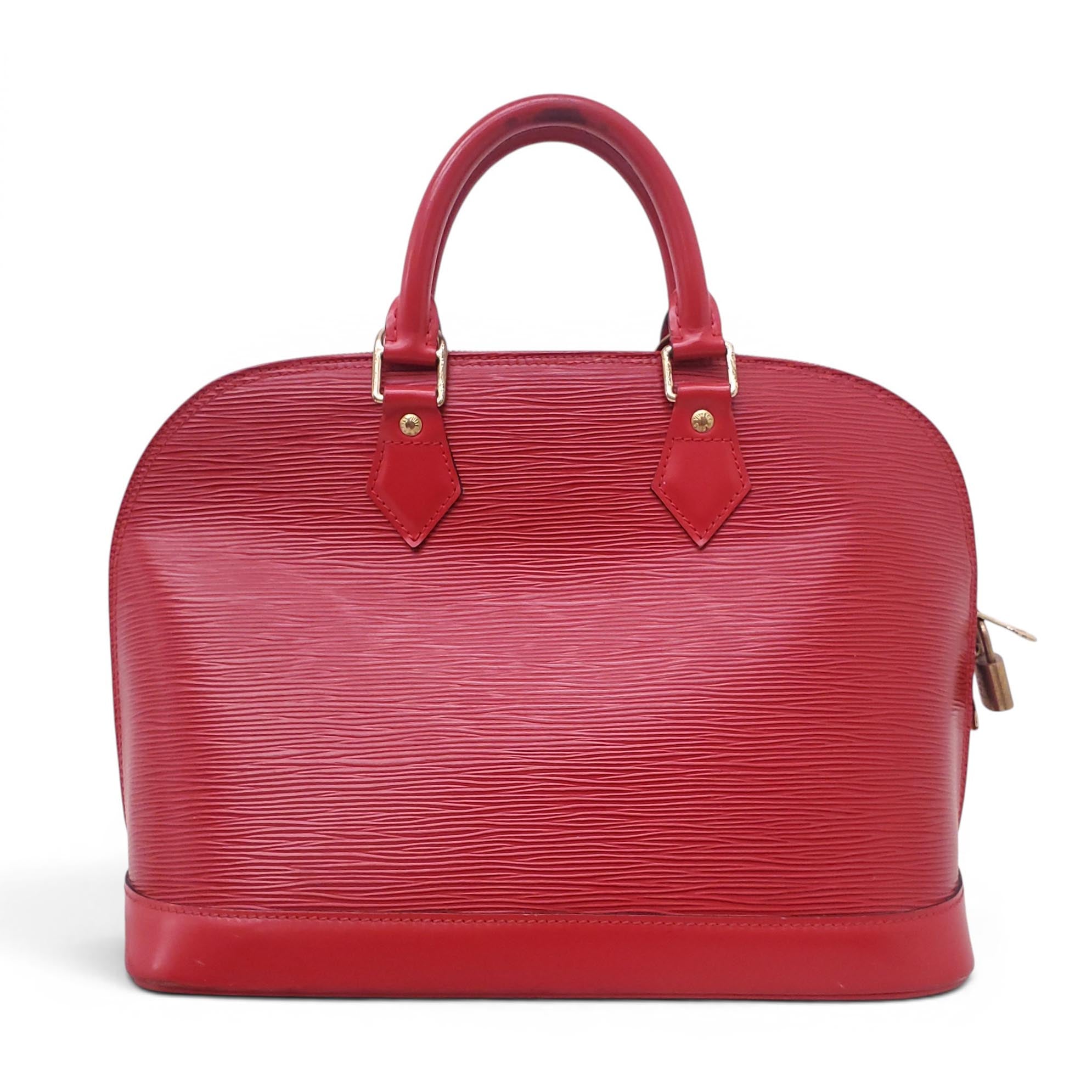 LOUIS VUITTON RED EPI LEATHER ALMA BAG