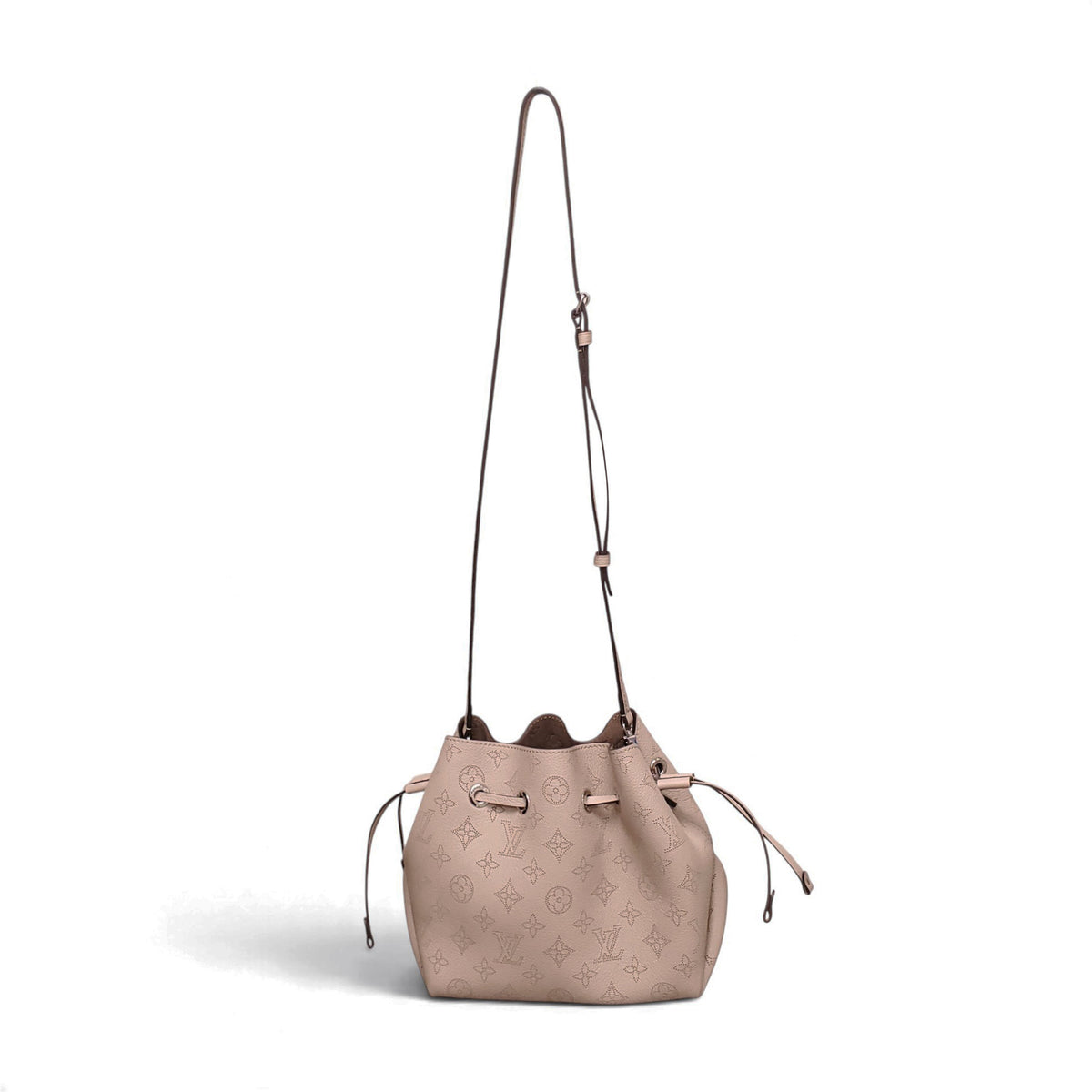 LOUIS VUITTON TAUPE BELLA MAHINA BUCKET BAG WITH TWO STRAPS