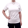 LOUIS VUITTON WHITE KNIT LOGO SHIRT WITH CHAIN DETAIL - SIZE M
