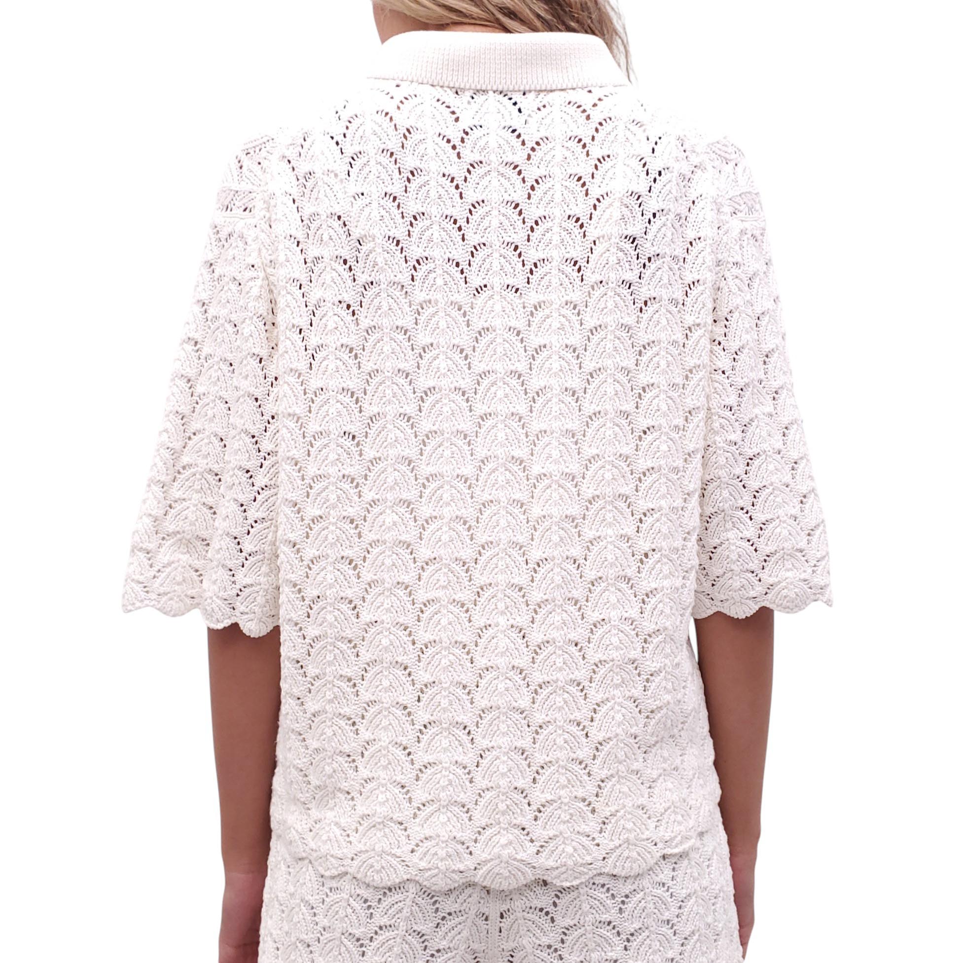 LOU LOU STUDIO CROCHET KNIT SHORT SET - SIZE M