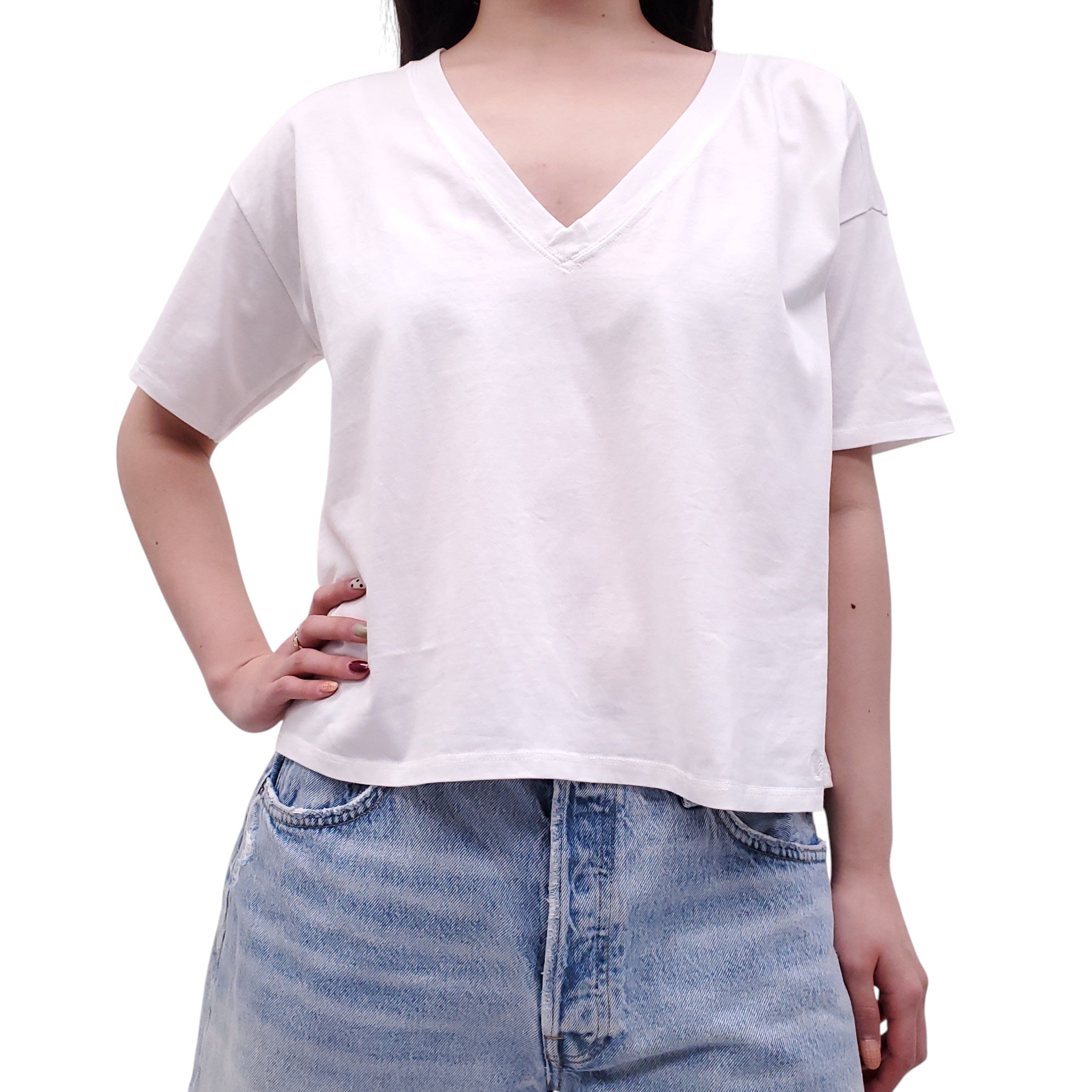 LOULOU STUDIO WHITE T-SHIRT - SIZE M
