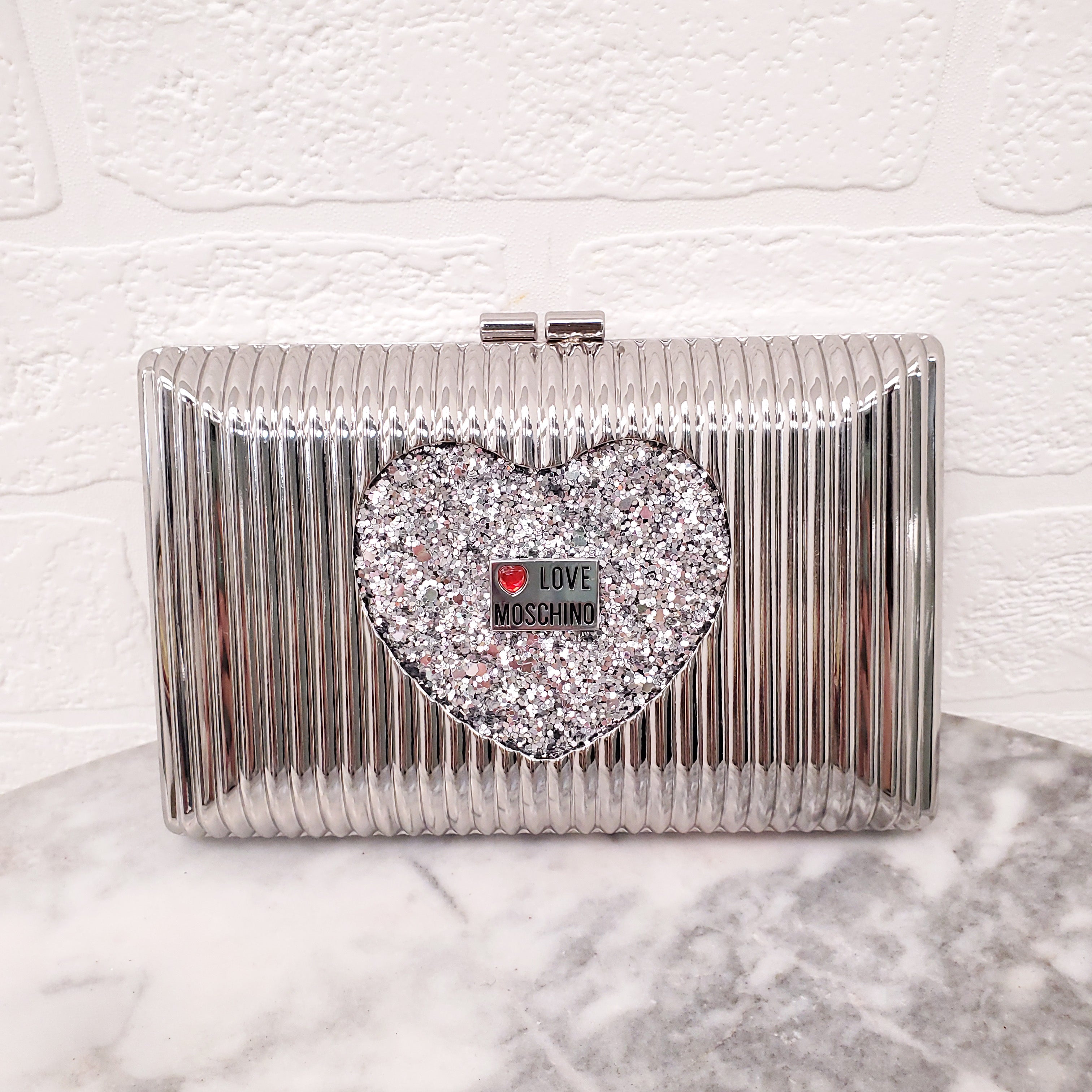 LOVE MOSCHINO SILVER PLATED BAG