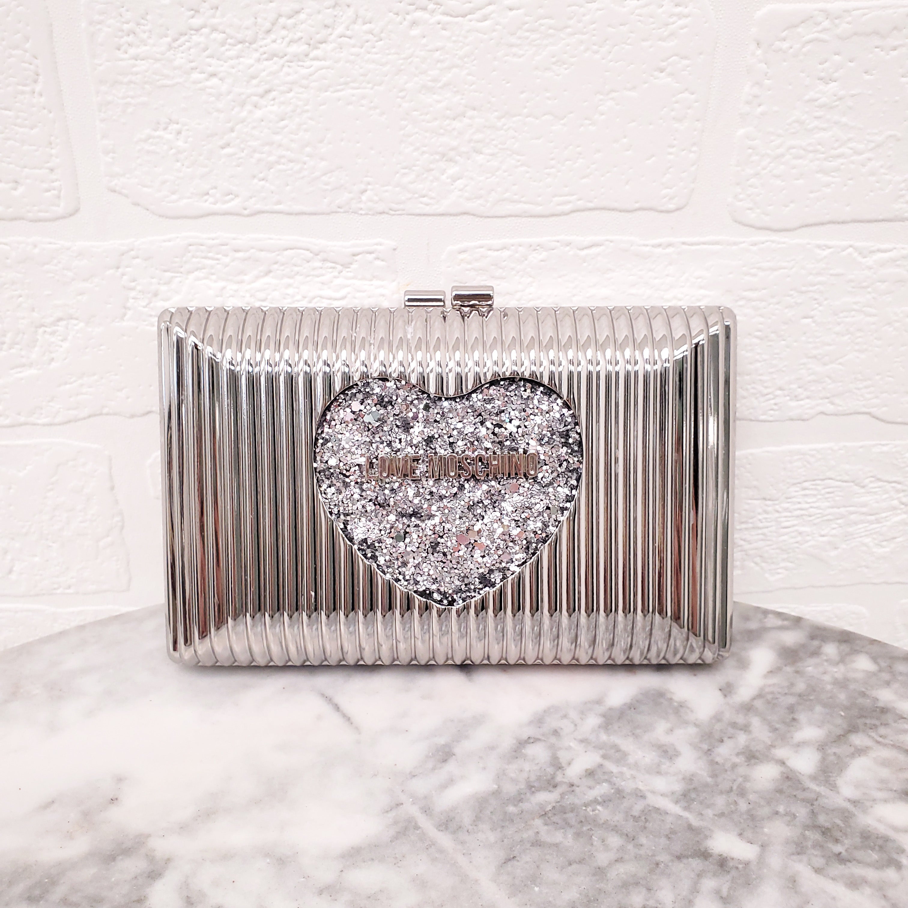 LOVE MOSCHINO SILVER PLATED BAG