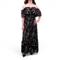LOVESHACKFANCY BLACK STAR PATTERNED 'RONNY' RUFFLE DRESS - SIZE 2