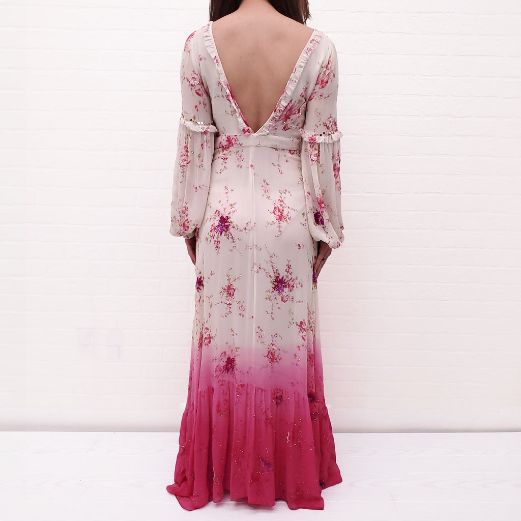 LOVESHACKFANCY ZARIA BEADED GOWN - SIZE 0