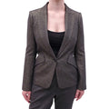 L'AGENCE METALLIC HERRINGBONE BLAZER - SIZE 0
