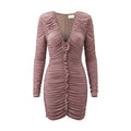 MAGDA BUTRYM FLORAL APPLIQUED RUCHED STRETCH JERSEY MINI DRESS - SIZE US 8 (EU 40)