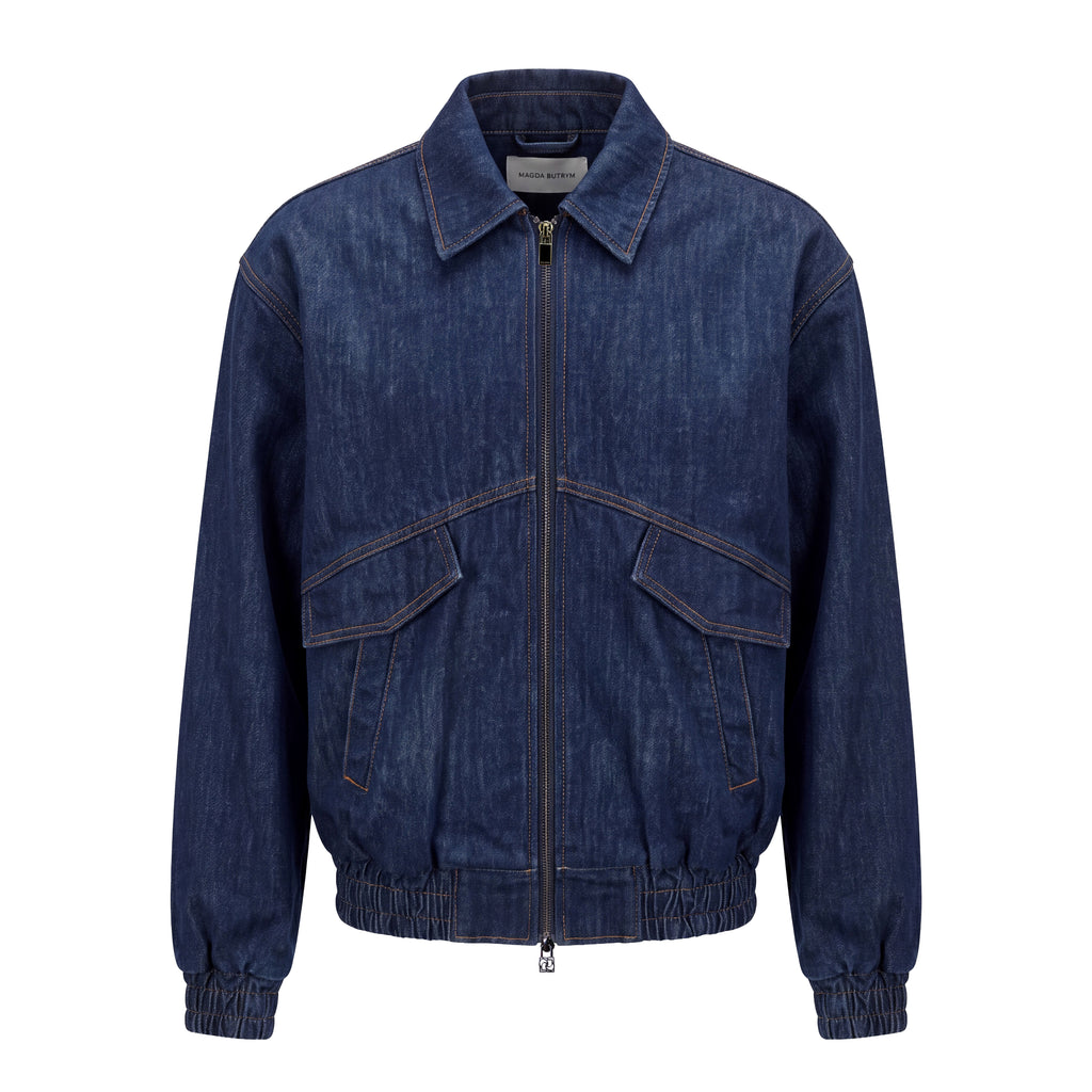 MAGDA BUTRYM OVERSIZED DENIM BOMBER JACKET - SIZE US 6 (EU 38)