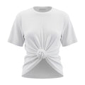MAGDA BUTRYM WHITE ROSETTE KNOT TOP - SIZE US 4 (EU 36)
