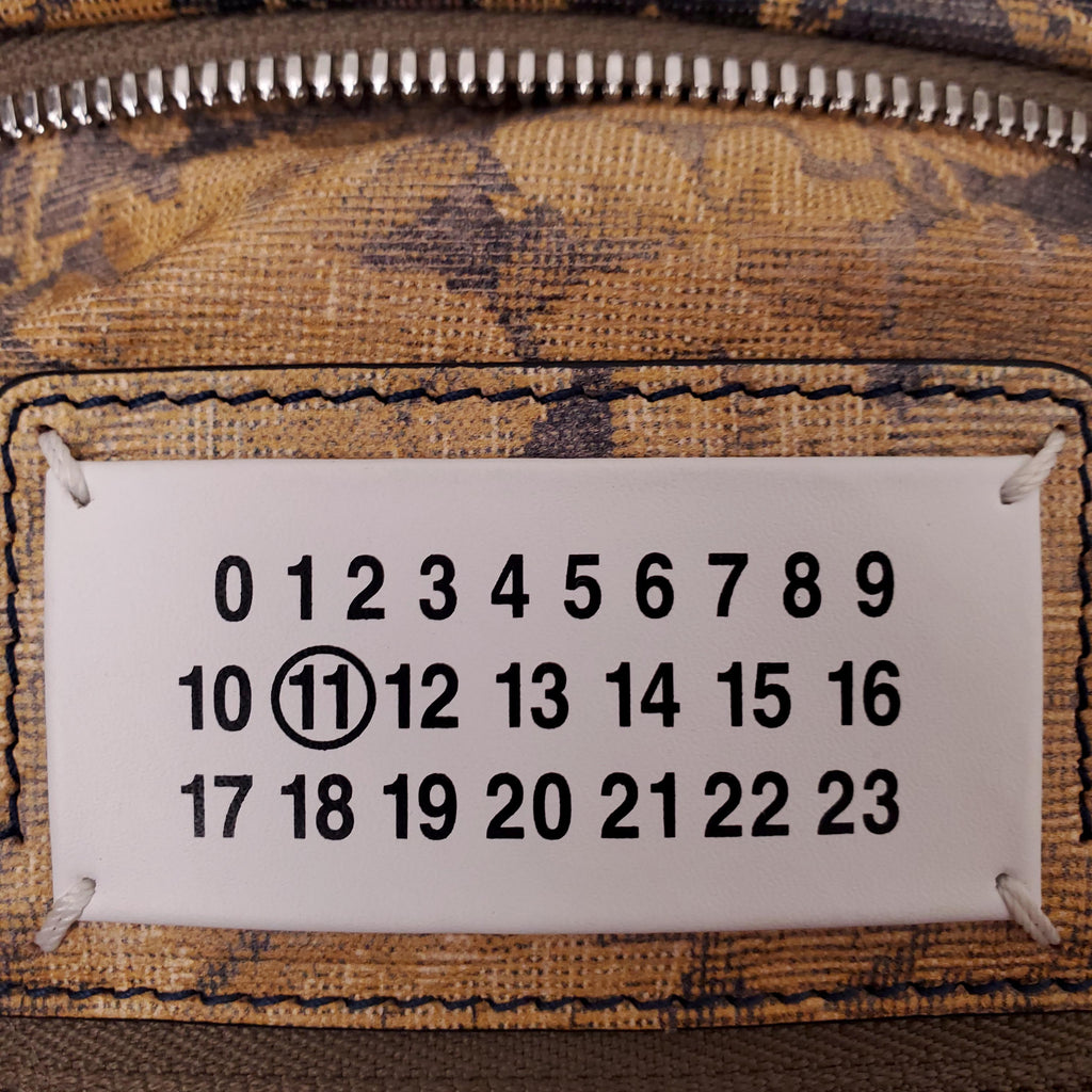 MAISON MARGIELA 5AC CARVED BLEACHED FLORAL TAPESTRY BAG