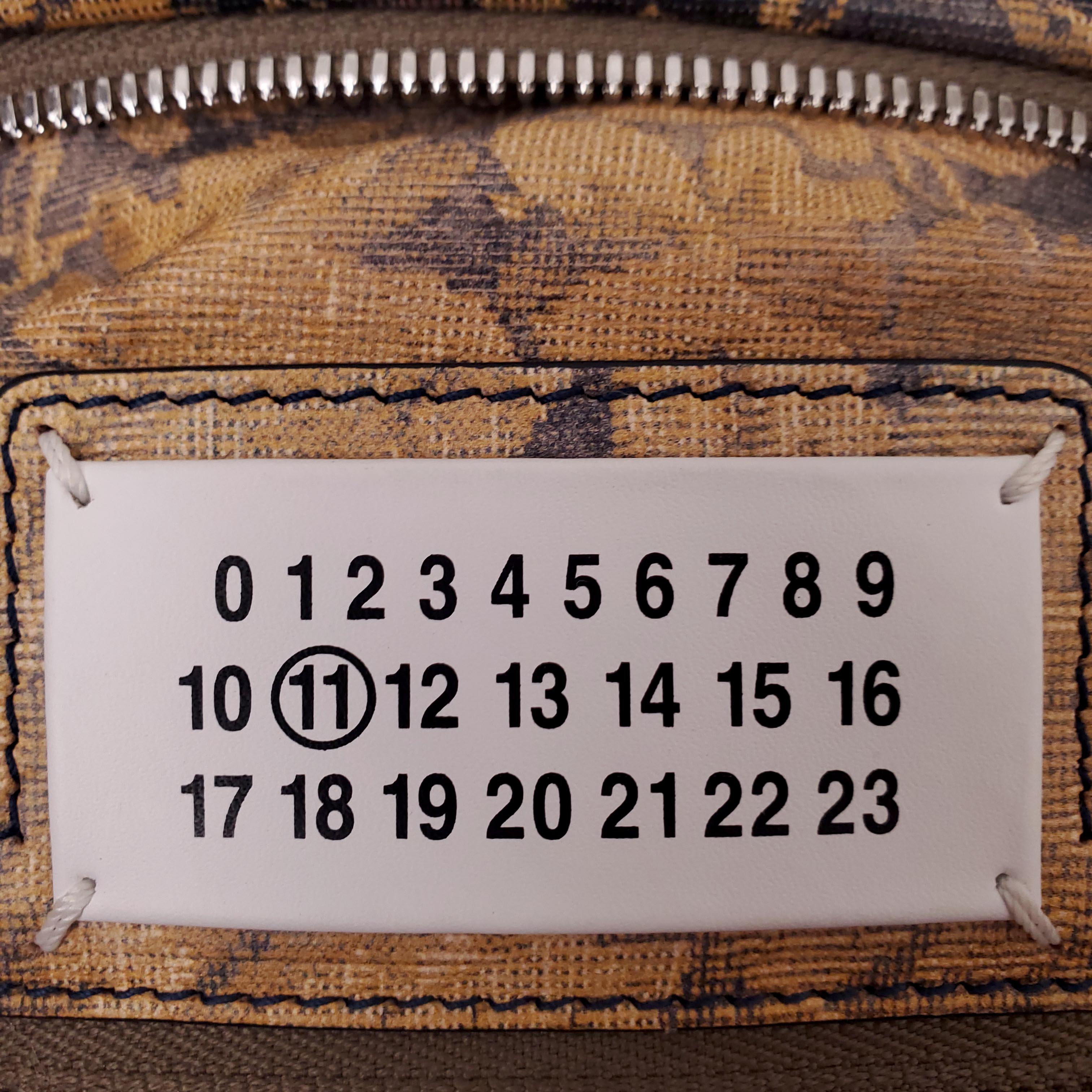 MAISON MARGIELA 5AC CARVED BLEACHED FLORAL TAPESTRY BAG