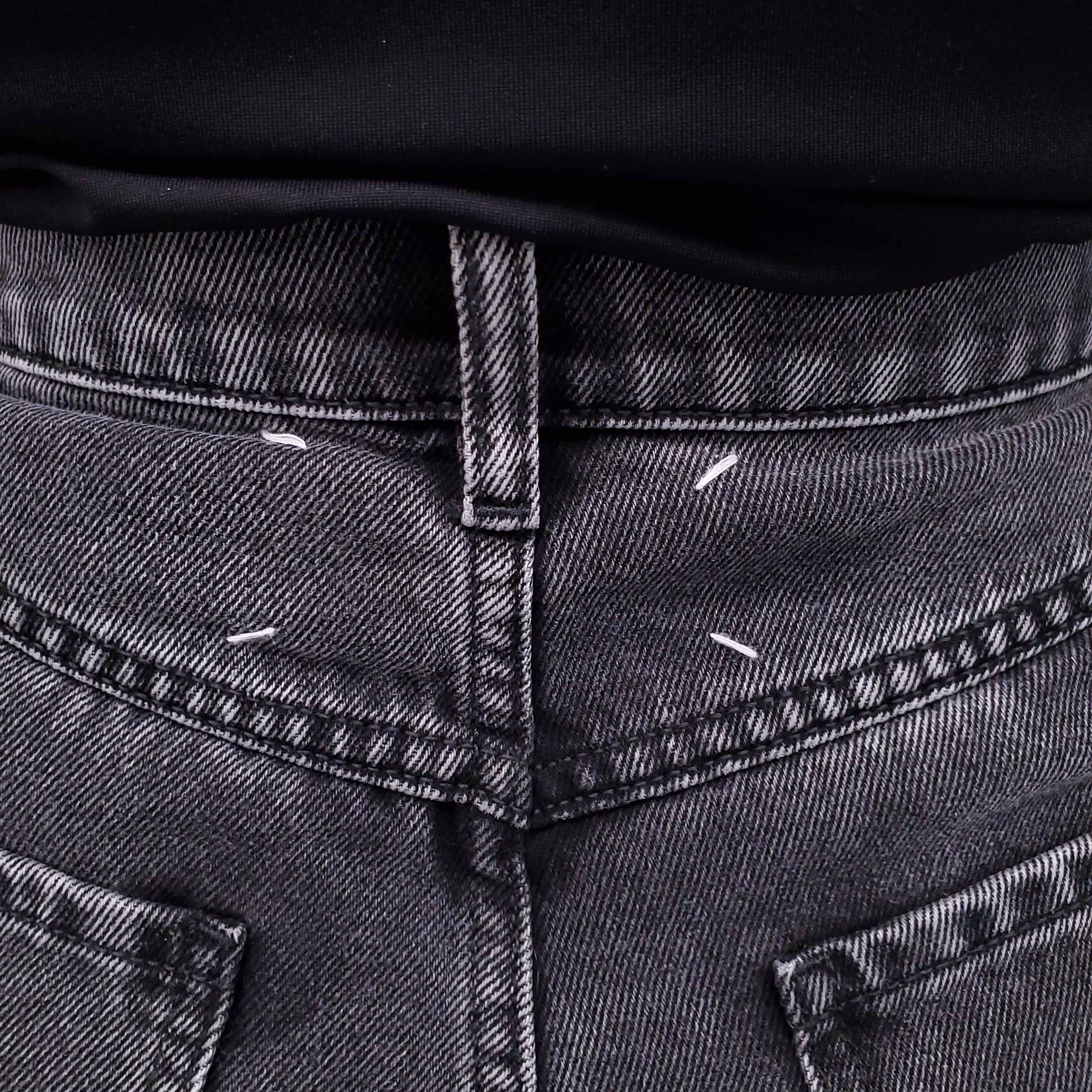 MAISON MARGIELA BLACK HIGH-WAISTED CUT-OUT JEANS - SIZE 36