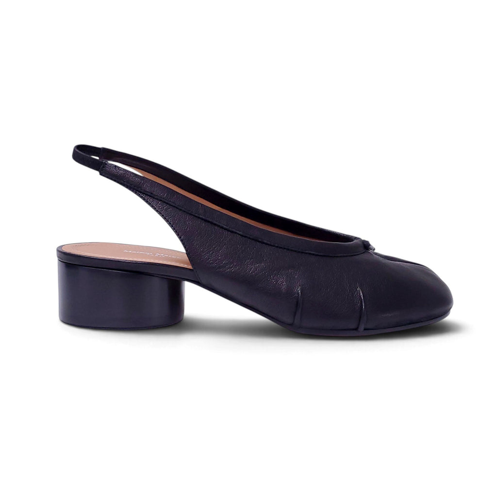 MAISON MARGIELA TABI BALLERINA SLINGBACK IN BLACK - SIZE 38.5