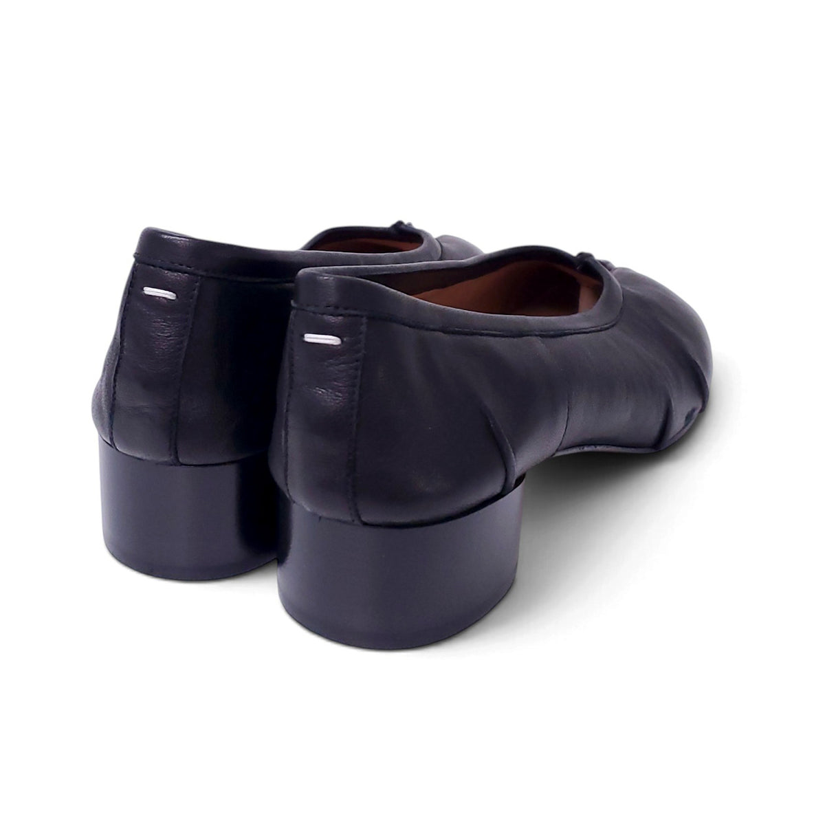MAISON MARGIELA TABI BLACK BALLERINA WITH BLOCK HEELS - SIZE 41