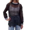 MARCO DE VINCENZO BLACK AND SILVER SHEER SWEATSHIRT - SIZE 44
