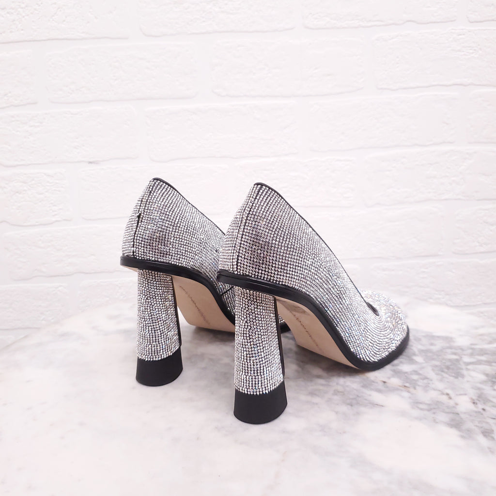 MARCO DE VINCENZO CRYSTAL ROUND TOE HEELS - SIZE 36