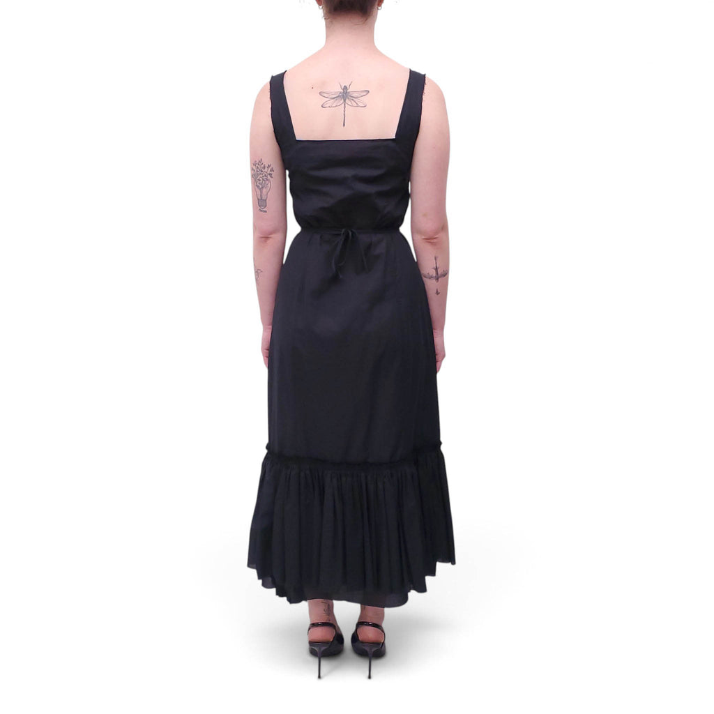 MARNI BLACK COTTON MAXI DRESS - SIZE 40