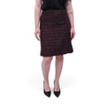 MARNI BURGUNDY AND BLACK TWEED SKIRT - SIZE 42