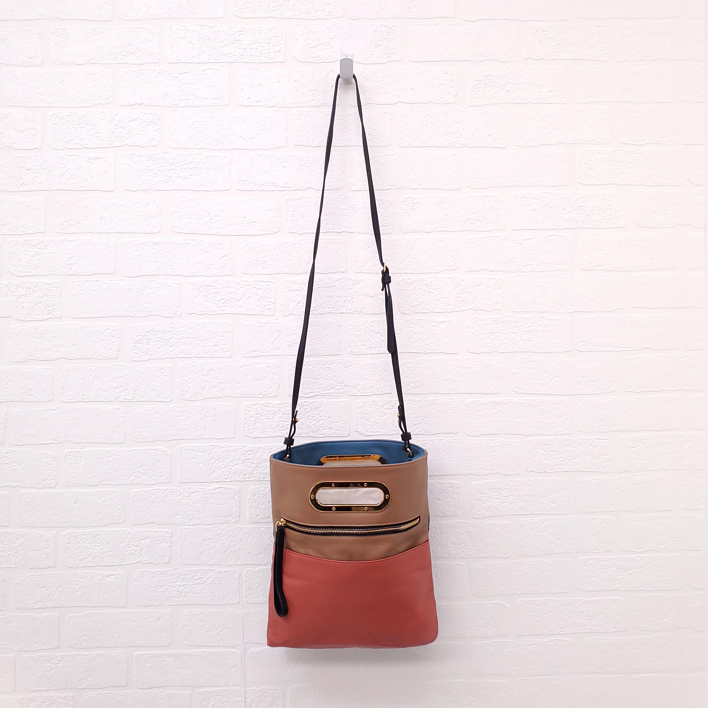 MARNI MULTI-COLOUR LEATHER HANDLE BAG