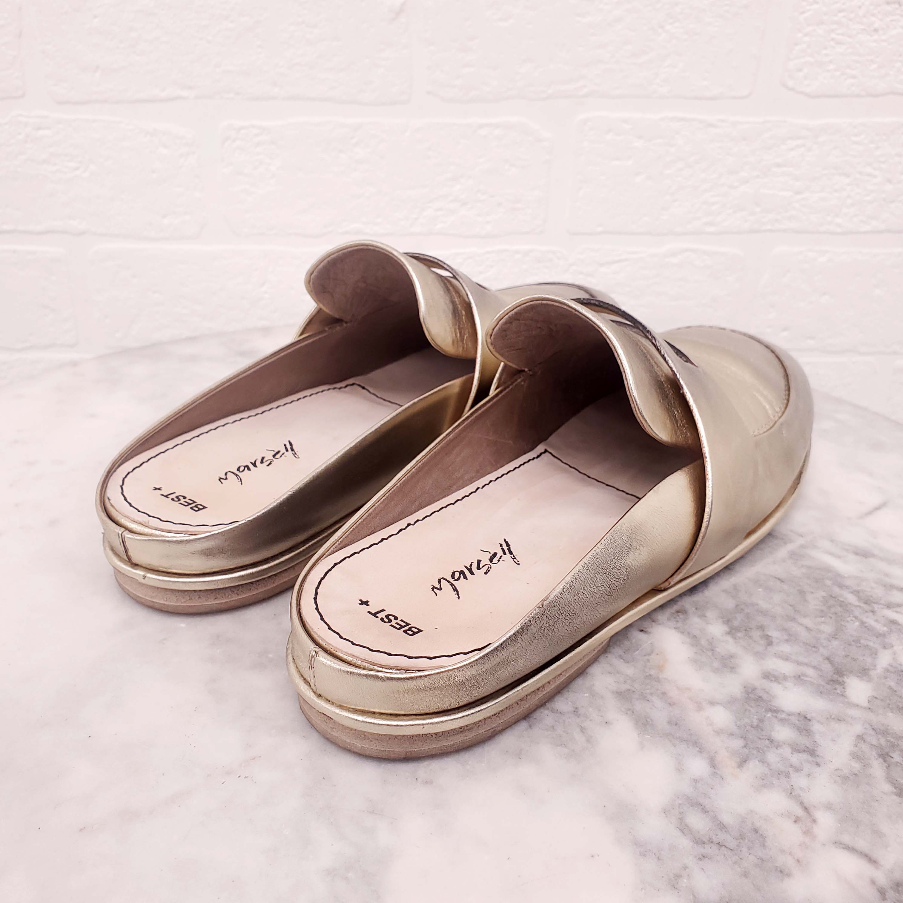 MARSÈLL GOLD LOAFER SLIDES - SIZE 37.5