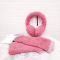 MAX MARA PINK TEDDY EARMUFFS AND GLOVES SET